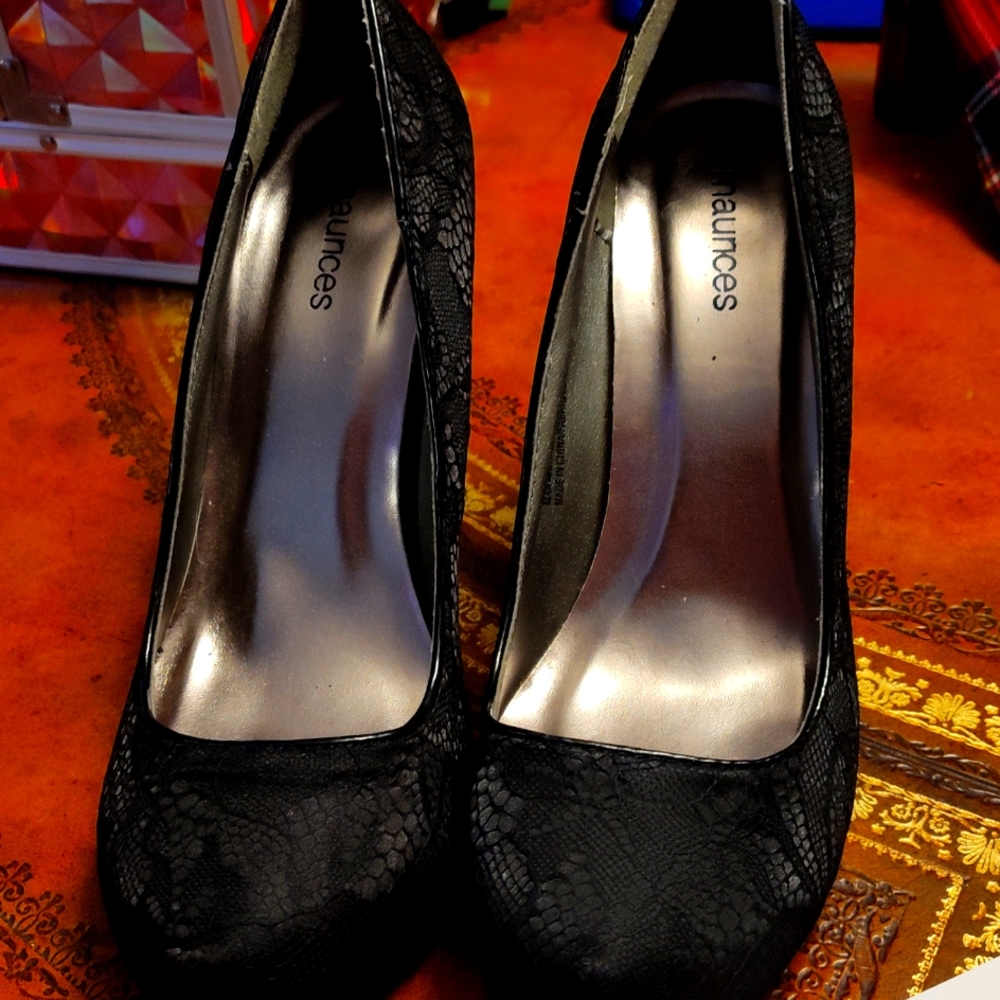 Maurices lace black high heels